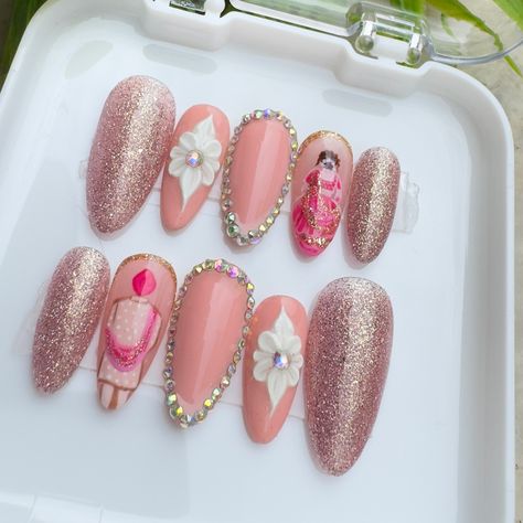 Bride♥️groom Nails For Bridals, Dulha Dulhan Nail Art, Nail Shape Chart, Bridal Nail, Shape Chart, Wedding Nail Art Design, New Bridal Mehndi Designs, Animal Nail Art, Bridal Nail Art