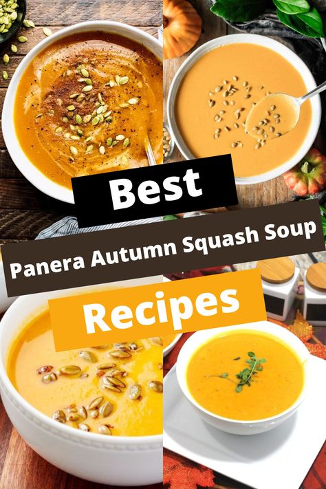 TOP 6 PANERA AUTUMN SQUASH SOUP RECIPES FOR COMFORT Panera Autumn Squash Soup Recipe Instant Pot, Autumn Harvest Soup Panera, Panera Copycat Recipes Soup Butternut Squash, Panera Copycat Butternut Squash Soup, Autumn Soup Panera Recipe, Butternut Squash Soup Recipes Panera, Butternut Squash Recipes Soup Slow Cooker, Panera Autumn Soup, Copycat Panera Squash Soup