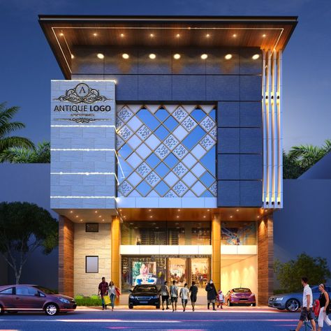 My new rendering Acp Elevation Design For Hotel, G+1 Shop Front Elevation, Comercial Elevation Design, Acp Exterior Design Commercial, Commercial Design Exterior Architecture, Commercial Shop Elevation Design, Restaurant Elevation Design, Acp Elevation Design For Shop, Hotel Elevation Exterior