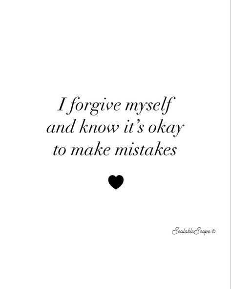 I forgive myself and know it’s okay to make mistakes! 🖤

#selfcompassion #forgiveness #forgive #myself #lovemyself #make #mistakes #makemoments #fail #learning #life #lesson #selfcare #scalablescope I Know Myself Quotes, Quote About Mistakes, It’s Okay To Make Mistakes, Forgiving Myself Quotes, Its Ok To Make Mistakes Quotes, Making Mistakes Quotes Lessons Learned, Forgive Myself Quotes, Making Mistakes Quotes, Past Mistakes Quotes