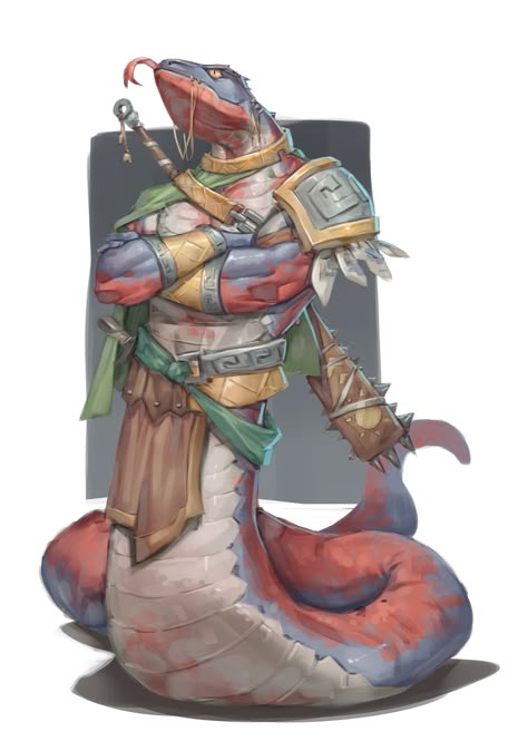 Dnd Yuan Ti, Lizard Warrior, Snake People, Art Snake, Yuan Ti, Dnd Races, Dungeons And Dragons Game, Fantasy Races, Dungeons And Dragons Characters