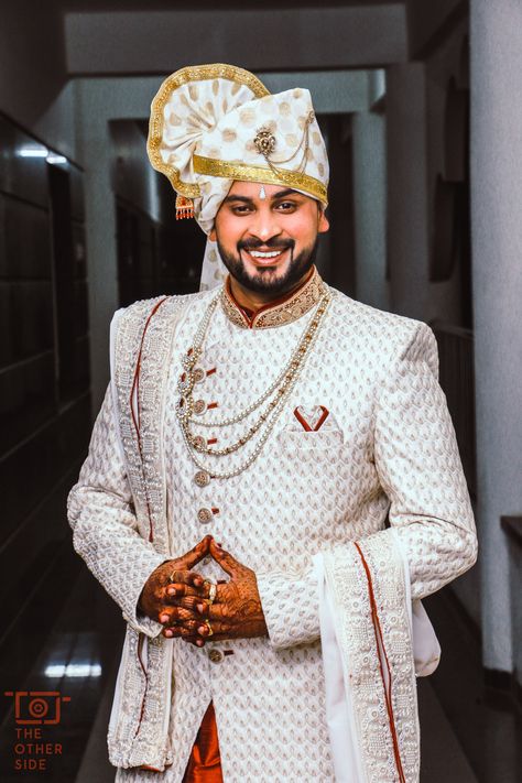 Capturing your Dulha in all his swag! Wedding Photography by The Other Side Photography! . . . In the frame: @trushal_12 & @sanklecha_raisonidivya14 . . . Assisted by: @itsamitmourya . . . #shaadi #wedding #indianwedding #bride #indianbride #wedmegood #weddingphotography #shaadisaga #love #mehndi #bridal #weddings #weddingsutra #weddinginspiration #indianweddings #shaadiseason #groom #marriage #weddingseason #fashion #dulhan #weddingdress #india #Pune #weddingdecor #weddingplanner Dulhe Ka Dress, Dulha Pose Wedding Photos, Indian Wedding Groom Poses, Dulha Pic, Dulha Dulhan Couples Photography, Haldi Dress For Groom, Dulha Pose, New Dulhan Pose, Haldi Poses For Bride