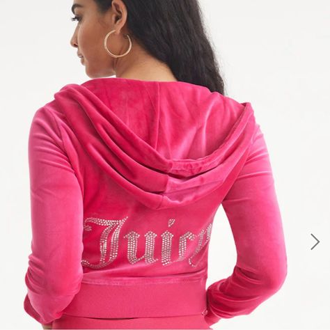 Nwt Juicy Couture Velour Hoodie Small And Medium Available. Also Have The Full Tracksuit In Size Medium Available In My Closet. Juicy Tracksuit, Juicy Couture Tracksuit, Juicy Couture Pants, Velour Tracksuit, Hanna Marin, Velour Hoodie, Y2k Outfits, Couture Tops, Nightwing