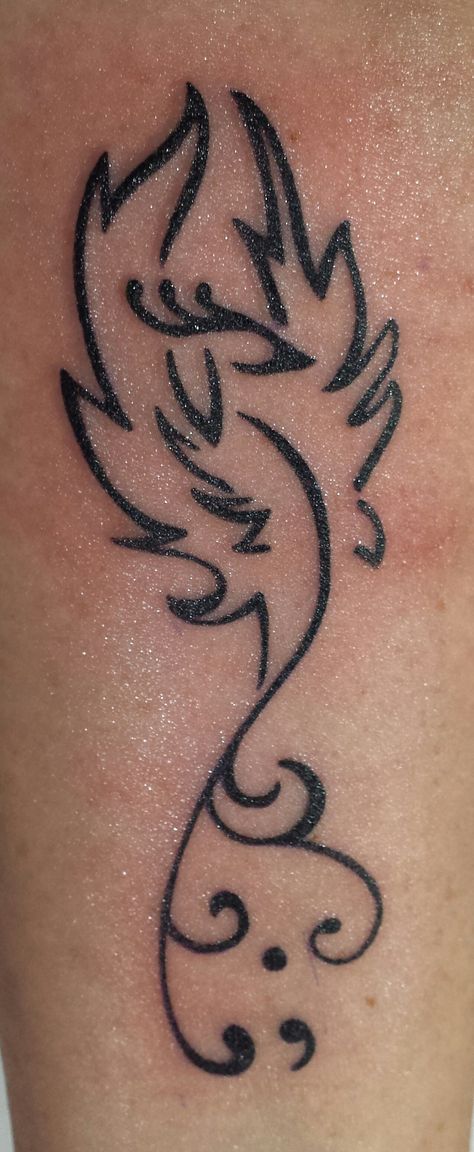 Image result for my story isn't over yet White Ink Phoenix Tattoo, My Story Isnt Over Tattoo, Tattoo Semicolon, Phoenix Tattoo Feminine, Small Phoenix Tattoos, Phoenix Tattoos, Shoe Tattoos, Semi Colon, Phoenix Tattoo Design