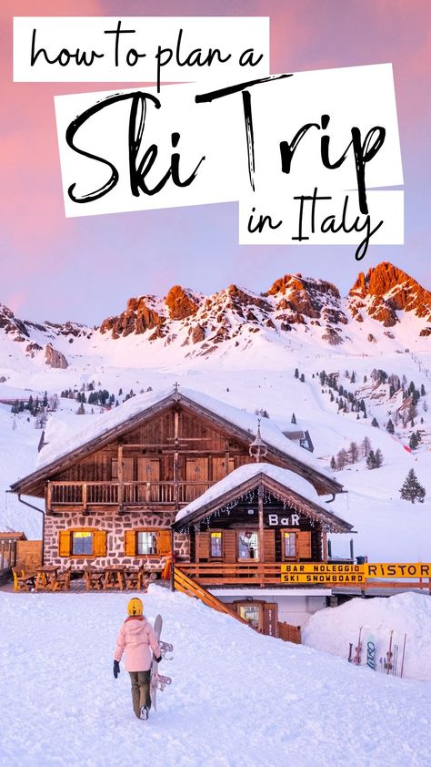 Skiing In Italy Alps, Ski In Italy, Dolomites Italy Winter Ski, Skiing In Europe, Dolomites Italy Skiing, Dolomites In Winter, Europe Ski Trip, Skiing Dolomites, Dolomites Italy Winter