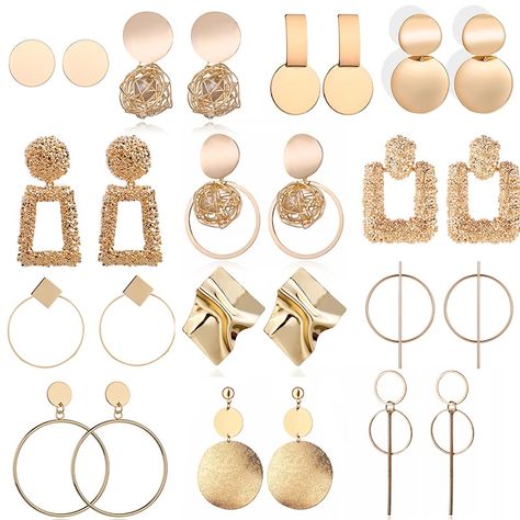 Cheap Drop Earrings, Buy Quality Jewelry & Accessories Directly from China Suppliers:Fashion Statement Earrings 2019 Big Geometric Round Earrings For Women Hanging Dangle Earrings Drop Earing Modern Female Jewelry Enjoy ✓Free Shipping Worldwide! ✓Limited Time Sale ✓Easy Return. #FemaleJewelry Female Jewelry, Statement Drop Earrings, Summer Earring, Trendy Earrings, Big Earrings, Earrings Drop, Shell Earrings, Metal Earrings, Geometric Earrings