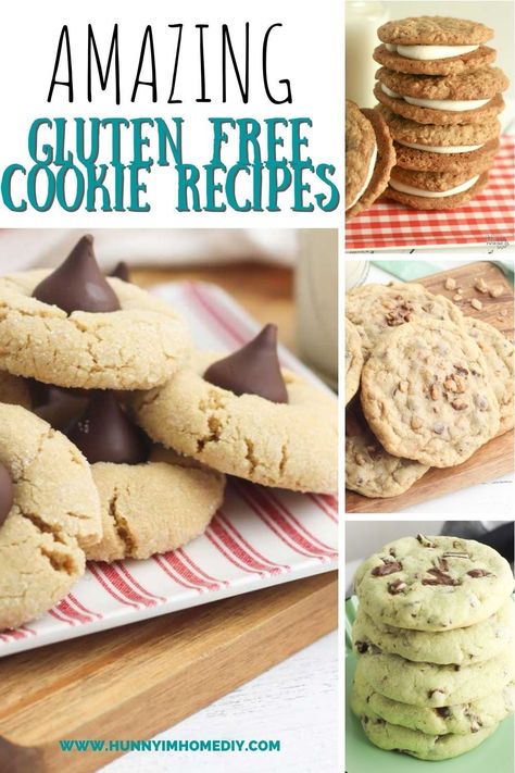 These easy gluten free cookies are some of my favorite GF recipes! They make great treats for Christmas because they're easy to make. You'll love the chewy texture. Decorate them with icing or leave them plain for a quick and easy glutenfree holiday recipe idea. #glutenfreecookies Gluten Free Cookies Easy, Almond Flour Recipes Cookies, Gluten Free Holiday Cookies, Best Gluten Free Cookies, Gluten Free Pumpkin Recipes, Gluten Free Holiday Recipes, Gluten Free Cookie, Gluten Free Christmas Cookies, Almond Meal Cookies