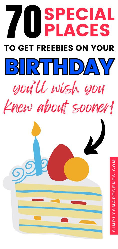 Hooray it's your birthday! Save this list of best birthday freebies and places to go for your birthday! From free waffles to burgers to Starbucks drinks to tacos, grab a freebie or a discount on your special day. Read on to make your birthday even more special with the best treats in town! Lifestyle Inflation, Free Food On Your Birthday, Free Stuff On Your Birthday, Freebies On Your Birthday, Extreme Frugality, Cookie Birthday, Birthday Certificate, Noodles And Company, Best Treats