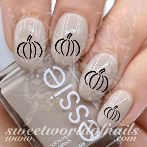 Autumn Nails Black Pumpkin Nail Water Decals Nail Art Halloween, Nail Water Decals, Thanksgiving Nail Art, Tree Nails, Pumpkin Nails, Swarovski Nails, Halloween Acrylic Nails, Thanksgiving Nails, Fall Nail Art