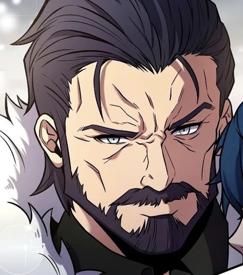 Anime Character With Beard, Long Beard Drawing, Bearded Anime Guy, Anime With Beard, Anime Man Beard, Anime Guy With Beard, Beard Drawing, Art Sketches Doodles, Dark Anime Guys