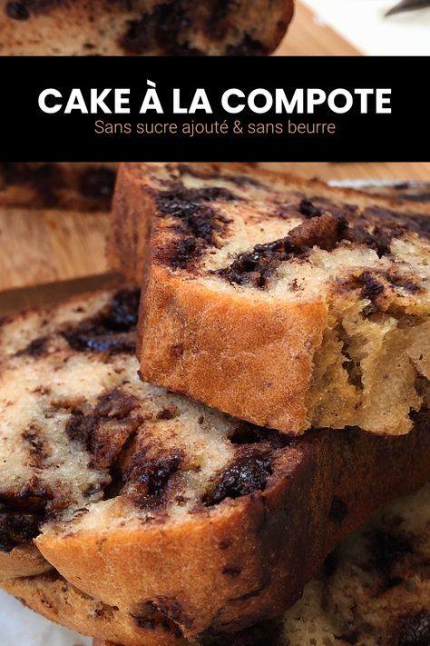 Recette healthy de gâteau à la compote de pomme et aux pépites de chocolat Patisserie Healthy, Cake Sucre, Dessert Sans Lactose, Dessert Ig Bas, Dessert Leger, Dessert Light, Biscuits Diététiques, Cake Light, Dessert Healthy