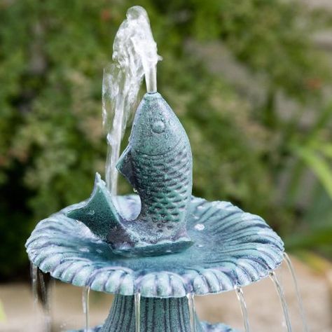 Fish Fountain Sculpture, Ceramic Table Top Fountain, Cat Water Fountain Ceramic, Cottagecore Fountain, Sculptural Water Fountain, Water Fountain Design, Modern Fountain, Bird Bath Fountain, Bath Water