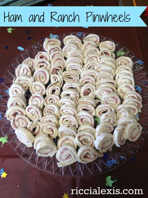 Ham and Cream Cheese Pinwheels | Fruit Dip, Party Punch, and Pinwheels - Ricci Explains It All Ham Pinwheels Cream Cheese Ranch, Ham And Cream Cheese Pinwheels, Ranch Pinwheels, Dip Party, Cream Cheese Pinwheels, Pin Wheels, Cheese Pinwheels, Recipes Fruit, Ranch Mix