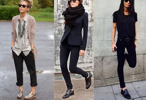 how to wear oxford shoes What To Wear With Oxfords Women, Women Oxford Shoes Outfit Work, Oxfords Womens Outfits, Black Brogues Outfit, White Oxford Shoes Outfit, Oxford Women Outfit, Oxford Outfits Women, Black Oxford Shoes Outfit, Outfits With Oxford Shoes