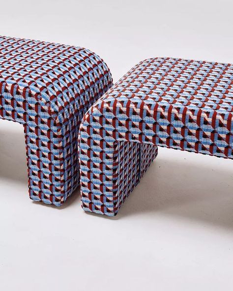 grazia&co | Our mini REENO bench in original 1970’s vintage moquette direct from London. Coming from the French word for carpet, 'moquette' is a… | Instagram Contemporary Bench, Fabric Bench, French Word, Missoni Home, London Design, Modern Traditional, Furniture Fabric, Australian Design, Occasional Chairs