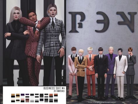 The Sims Resource - helgatisha Business suit m4 Loose Tie, David Sims, Gothic Shirts, Clothing Business, New Mods, Look Formal, Sims 4 Downloads, Sims 4 Mods Clothes, Best Sims