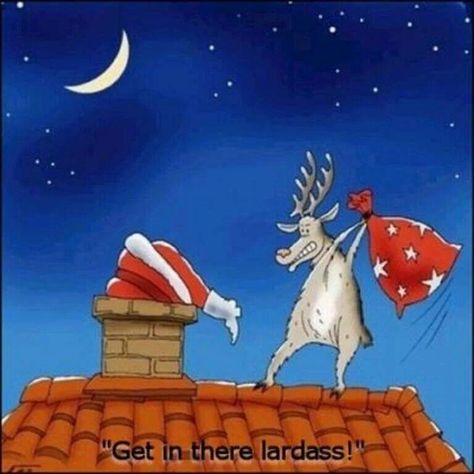 Santa is stuck Funny Santa Pictures, Santa Cartoon, Funny Christmas Pictures, Santa Claus Images, Funny Santa Claus, Santa Pictures, Funny Pictures With Captions, Christmas Cartoons, Holiday Humor