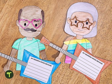 Teachers' Favorite Ideas for Grandparents Day Crafts and Fun in the Classroom | Teach Starter Grandparents Day Classroom Crafts, Ideas For Grandparents Day, Grandparents Day Preschool, Grandparents Day Activities, First Grade Crafts, Holiday Photo Booth Props, Ideas For The Classroom, National Grandparents Day, Grandparents Day Crafts