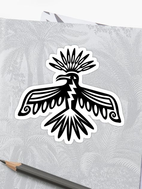 Thunderbird - Native Americans - Power, Protection & Strength Stickers Thunderbird Tattoo, American Drawing, Native American Drawing, Native American Tattoos, Cat Printable, Tattoo Templates, Sticker Transparent, Dream Weaver, Native American Design