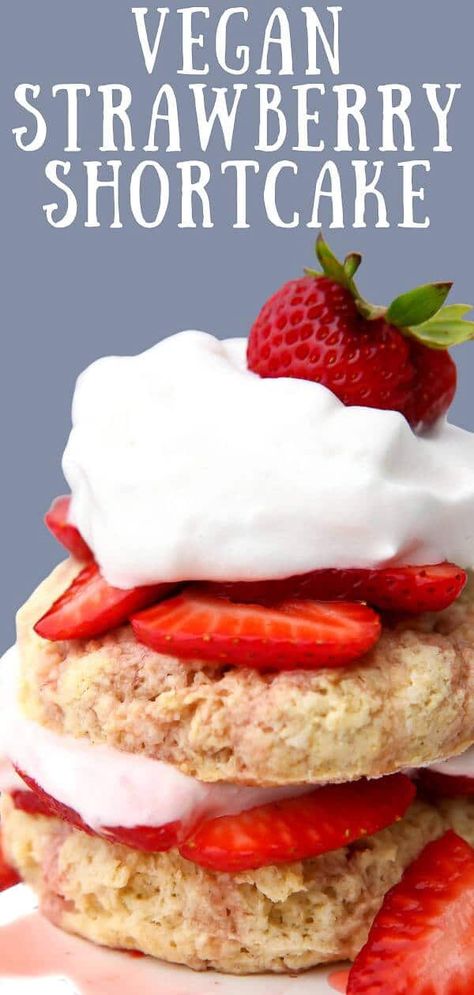 Eggless Strawberry Shortcake, Vegan Cake Strawberry, Vegan Shortcake, Vegan Gluten Free Strawberry Cake, Vegan Gluten Free Strawberry Shortcake, Pescatarian Lifestyle, Vegan Strawberry Shortcake, Vegan Athlete, Sweet Biscuits