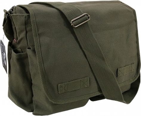 Black Canvas Messenger Bag, Military Messenger Bag, Messanger Bag, Book Things, Mp3 Players, Canvas Messenger Bag, Military Inspired, Gift Accessories, Green Bag