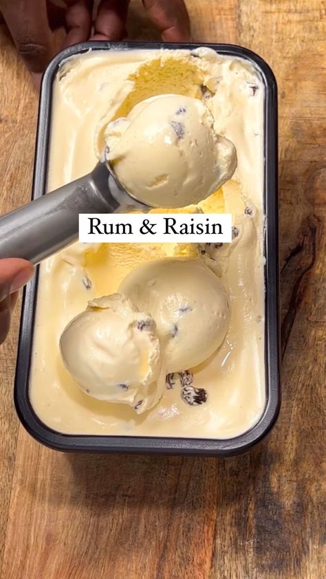 plantcrazii on Instagram: (7 ingredients) Rum & Raisin Ice Cream - this gem is a favorite in a Jamaican household! Have you guys had some before?! ————- 1 cup (160g)… Caribbean Ice Cream Recipes, Rum Raisin Ice Cream, Ninja Creamy, Iced Gems, Best Homemade Pizza, Electric Hand Mixer, Rum Raisin, Homemade Ice Cream Recipes, Frozen Custard