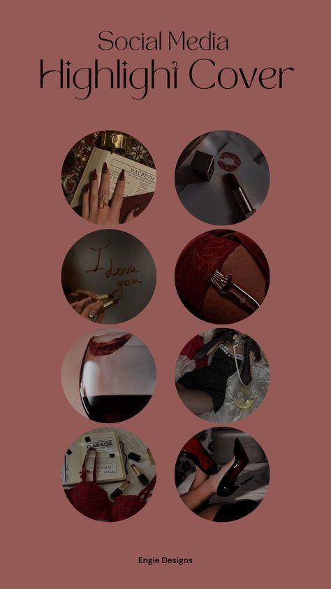 Instagram Highlight Cover Instagram Seductive Tempting Burgundy Red IG Story Highlights Devil Higliths Instagram Idea, Instagram Highlight Covers Aesthetic Yellow, Insta Story Highlights Icons, Ig Icons Highlights Aesthetic, Instagram Highlight Covers Aesthetic, Highlight Covers Aesthetic, Instagram Story Covers, Story Highlight Cover, Insta Aesthetic