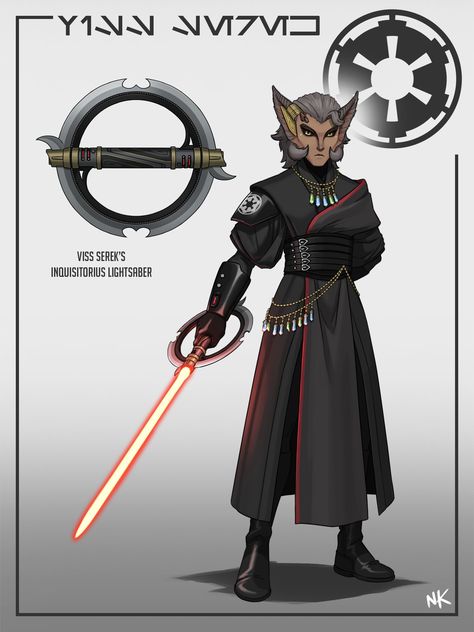 Star Wars Dark Jedi, Inquisitor Star Wars, Sith Warrior, D&d Star Wars, Star Wars Visions, Star Wars Lightsaber, Imperial Officer, Kyber Crystal, Star Wars Background