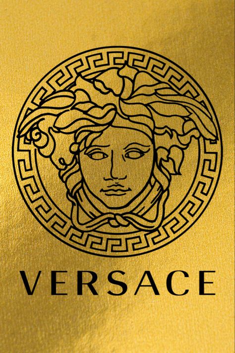 Versace Logo Design Gold, Versace Logo Art, Versace Wallpaper Iphone, Versace Logo Wallpapers, Fashion Hypebeast, Versace Wallpaper, Logo Wallpaper Hd, Vw Art, Aesthetic Gold