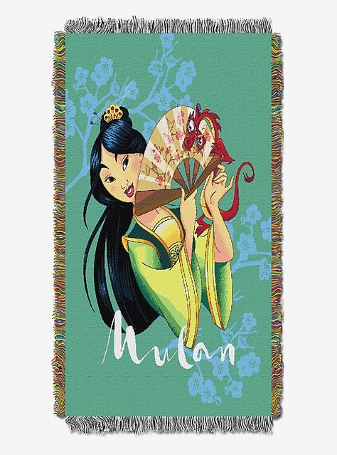 Princess Mulan, Bedroom Throw, Disney Mulan, Toy Story Buzz, Woven Tapestry, Princess Collection, Weaving Process, Disney Alice, Disney Lilo