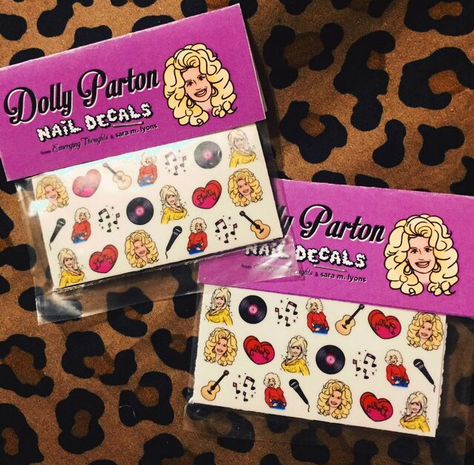 Dolly Parton Nail Decals Dolly Parton Nails Art, Dolly Parton Nails, Dolly Parton Art, Nails Inspired, Inspired Nails, Dolly Parton, Nail Decals, Beauty Secrets, Beauty Nails