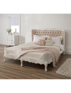 Baroque Upholstered Antique French Style Bed Tufted Bed Frame, French Furniture Bedroom, French Style Bed, Casual Glamour, California King Headboard, Grey Bedroom Decor, White Bed Frame, Hiasan Bilik Tidur, Upholstery Bed