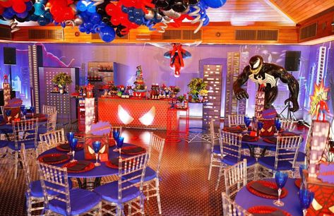 Spiderman Theme Quinceanera, Spiderman Quinceanera, Man Birthday Ideas, Spider Man Birthday Party, Isabella Madrigal, Spiderman Birthday Party Decorations, Marvel Party, Baby Party Decorations, Spider Man Birthday