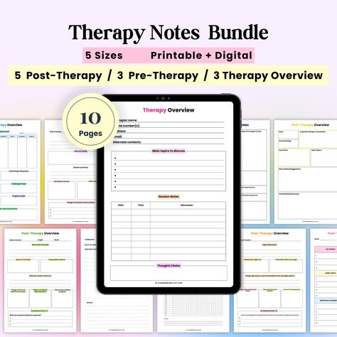 Pre and Post Therapy Session Notes, Therapy Tools, Therapy Overview, Therapist Sheets, Therapy Progress, Therapist Notebook, Counseling Note Therapy Session Notes, Emotional Processing, Therapy Notes, Note Sheet, Printable Notes, Pattern Recognition, Hole Punches, Therapy Tools, Health Journey