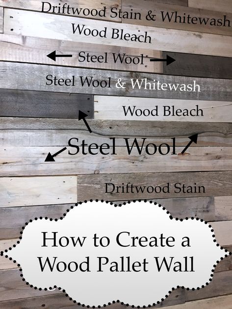 How To Build A Wood Pallet Wall - The Kelly Homestead Pallet Accent Wall, Diy Wood Pallet, Driftwood Stain, Pallet Walls, Used Pallets, Bleached Wood, Wood Pallet Wall, Wooden Pallet Furniture, Wood Accent Wall