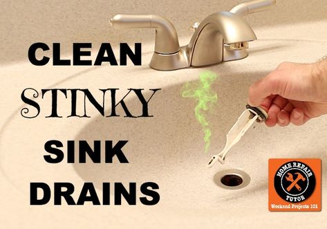 Stinky Drains Remedy, Stinky Sink Drain, Smelly Bathroom Drain, Smelly Sink Drain, Sewer Smell In Bathroom, Unclog Sink Drain, Sink Drain Smell, Shower Drain Smell, Stinky Towels