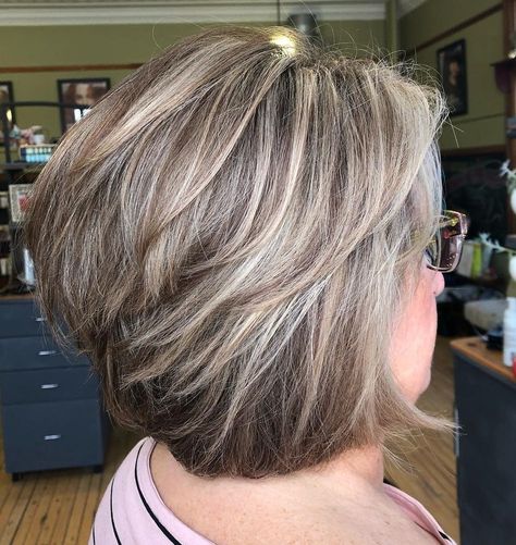 Highlights And Lowlights For Graying Hair, Adding Grey Highlights To Hair, Gray Hair With Chunky Lowlights, Women’s Hair Highlights, Best Highlights To Cover Gray Hair Haircolor, Blending Grey Hair With Highlights And Lowlights, Heavy Highlights To Cover Gray, Gray Hair Highlights By Hair Pattern, Blonde Over Grey Hair