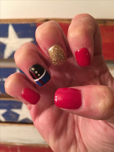 Usmc Nails Designs, Marine Corps Nails, Usmc Nails, Mani Pedi, Pretty Nails, Beauty Tips, Beauty Hacks, Hair Makeup, Manicure