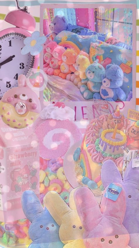 #Pastel #Cute #wallpaper #carebears #Aesthetic #sweet Pastel Kidcore Wallpaper, Pastel Cute Wallpaper, Indie Walpaper, Carebear Aesthetic, Kidcore Wallpaper, Indie Core, Pastel Kidcore, Soft Kidcore Aesthetic, Soft Kidcore