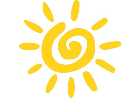 Cartoon Sun Vector Sun Logo, The Sun, Sun, Yellow, White