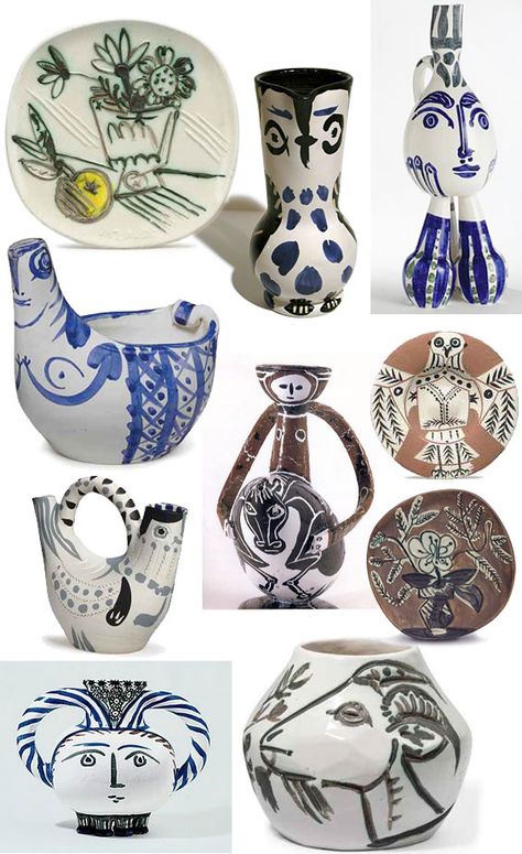 Picasso’s Pottery | studio t Picasso Ceramics, Cubist Movement, Pablo Picasso Art, Art Picasso, Ceramics Art, Cerámica Ideas, Picasso Art, Keramik Design, Georges Braque