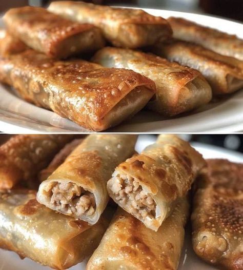 Lumpia Wrapper Recipe, Fried Cheese Bites, Low Carb Easy Recipes, Lumpia Recipe, Ground Beef Recipe, Recipe Air Fryer, Beef Roll, Shredded Cabbage, Low Carb Veggies