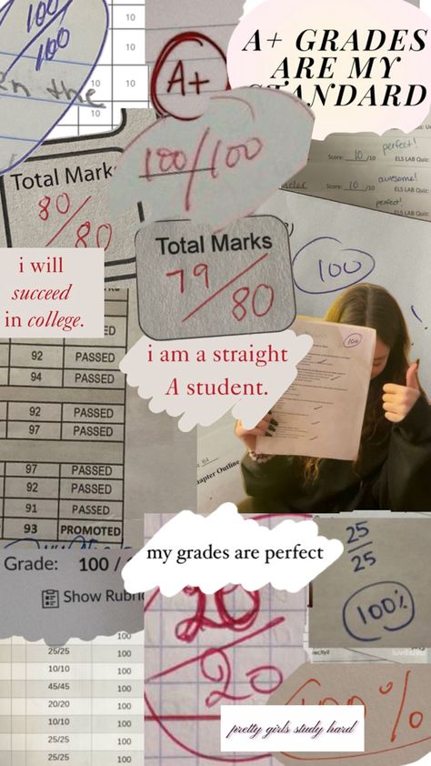 #collage #aesthetic #visionboard #grades #grade #school #success #successful #viralpost Grades Vision Board, Aesthetic Visionboard, School Preparation, Psychology Studies, College Motivation, Med School Motivation, Exam Motivation, High School Advice, School Success