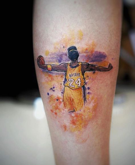 Small Kobe Tattoos, Kobe Tribute Tattoo, Kobe Tattoos Ideas, Kobe Bryant Tattoo Ideas, Kobe Bryant Tattoo, Kobe Tattoo, Basketball Tattoos, Nba Artwork, Sacred Heart Tattoos