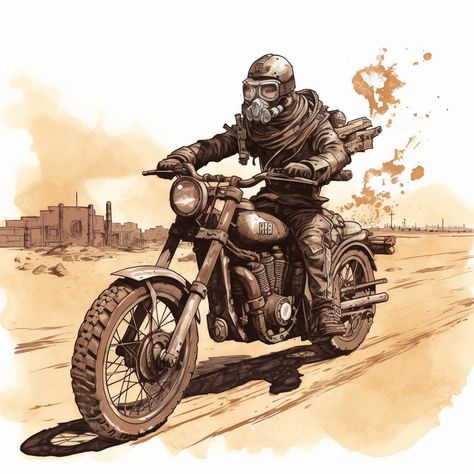 Illustrated Novel, Lone Rider, Scifi Artwork, Writing Community, Book Addict, Post Apocalyptic, Dark Art, Writers, Book Worms