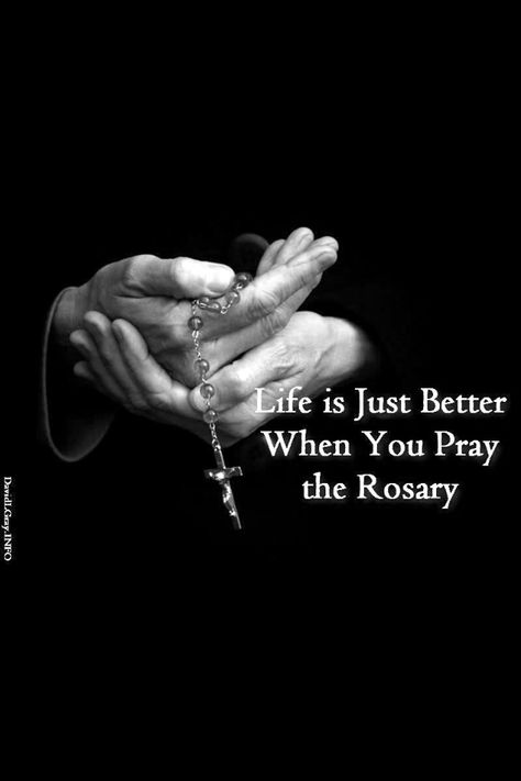 Life is just better when you pray the Rosary. I got this pin from Sarah Reinhard, Catholic Pinterest. Pray The Rosary, Praying The Rosary, Holy Rosary, Blessed Mother Mary, Divine Mercy, Holy Mary, The Rosary, Catholic Quotes, Hail Mary