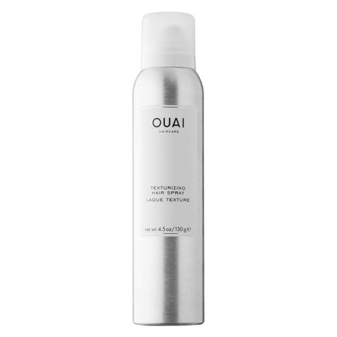 To add volume and ensure waves stay in place, a texturing hairspray is must. This lightweight option combines the best parts of hairspray and dry shampoo to create the ultimate texturizing spray that will refresh hair while holding it's style. This, by OUAI, is $26. Details here. Image: Sephora Ouai Dry Shampoo, Best Texturizing Spray, Texturizing Hair, Ouai Haircare, Texturizing Spray, Hair Flip, Aloe Vera Leaf, Hair Spray, Styling Products