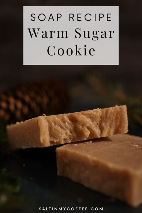 This vanilla and cinnamon hot process soap is easy to make, and smells JUST like a fresh batch of warm sugar cookies at Christmastime! If you're looking for Christmas soap recipes, this is a favorite! Cinnamon Soap Recipe, Hot Process Soap, Cinnamon Soap, No Bake Sugar Cookies, Easy Soap Recipes, Diy Soap Recipe, Cold Process Soap Recipes, Handmade Soap Recipes, Holiday Soap