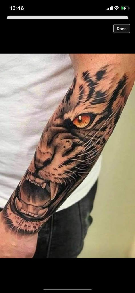 Kurt Tattoo, Tiger Forearm Tattoo, Tiger Eyes Tattoo, Tato Maori, Tiger Tattoo Sleeve, Tier Tattoo, Lion Tattoo Sleeves, Panda Tattoo, Lion Head Tattoos