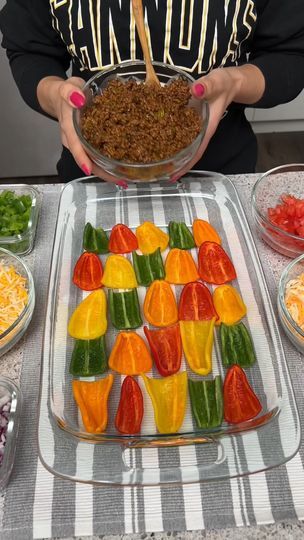 Mini Bell Pepper Nachos, Green Pepper Casserole, Bell Pepper Nachos, The Best Nachos, Nacho Casserole, The Shaba Kitchen, Pepper Nachos, Best Nachos, Mini Bell Peppers